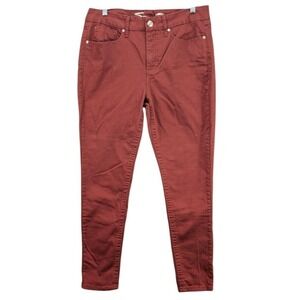 SEVEN7 Jeans Womens 12 High Rise Skinny Tummyless Red Denim Casual Cottn Stretch